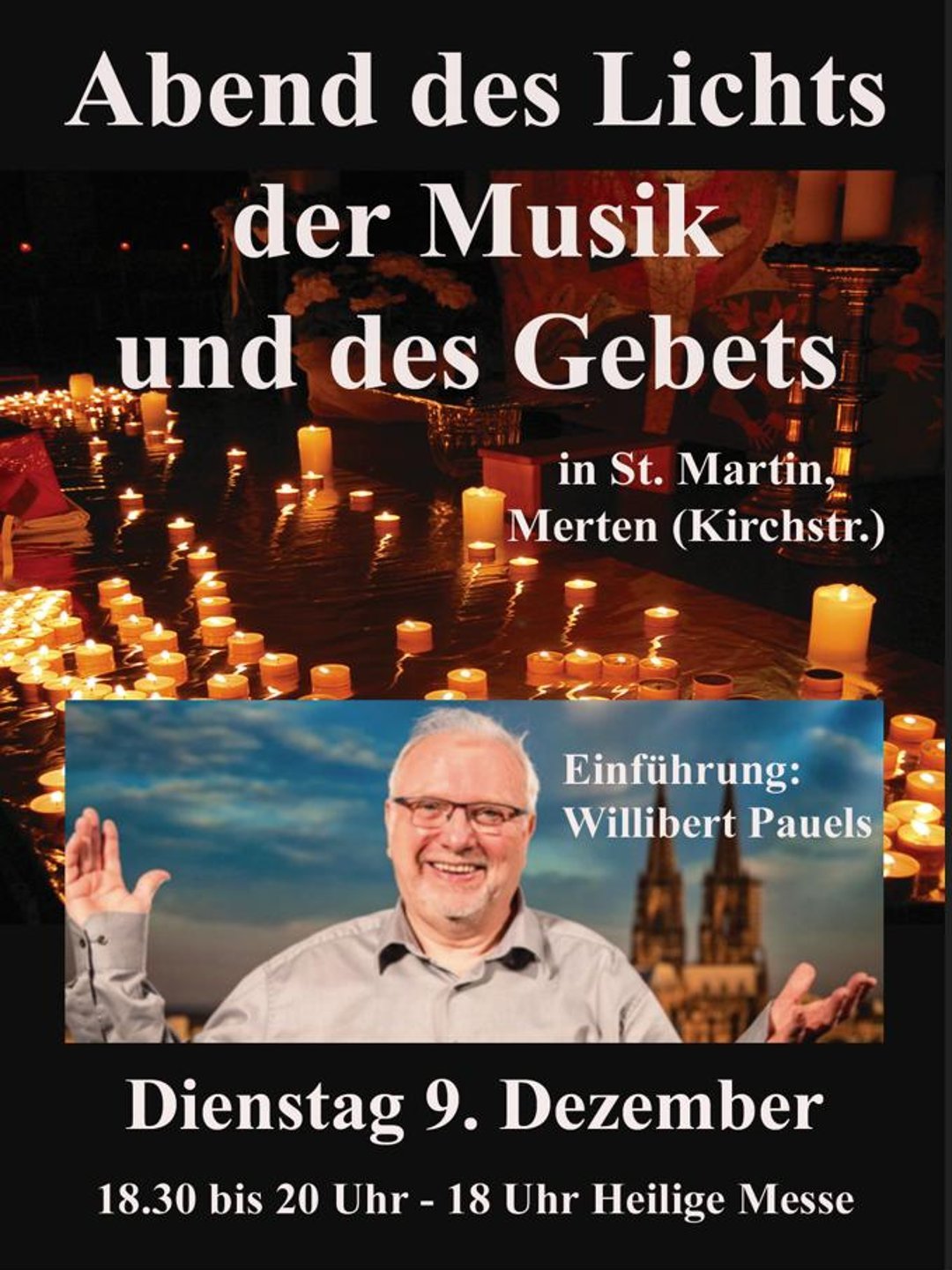 Ankündigung 9. Dezember Abend des Lichts mit Willibert Pauels-1 (c) Isabelle Lütz