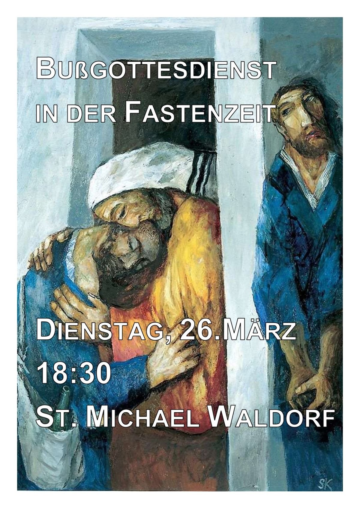Bußgottesdienst Fastenzeit 2024 Waldorf - Plakat-1