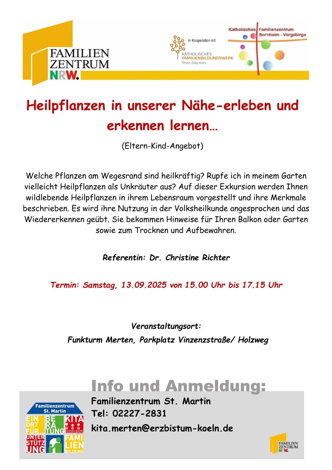 Heilpflanzen in unserer Nähe erleben-1 (c) Familienzentrum St. Martin