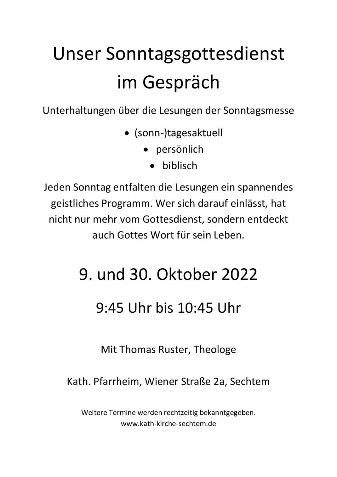 Plakat Gottesdienst im Gespräch 2022 Oktober-001 (c) Elke Kluitmann