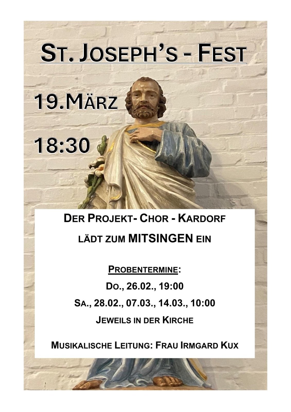 Projektchor - Kardorf Joseph's Fest 2026-1 (c) Pfarrer Silvio Eick