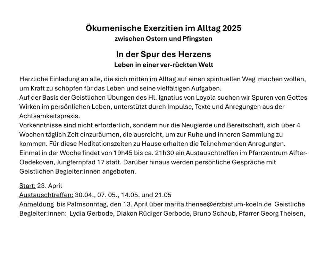 ökum. Exerzitien im Alltag 2025.1 (c) Ute Trimpert, Gemeindereferentin
