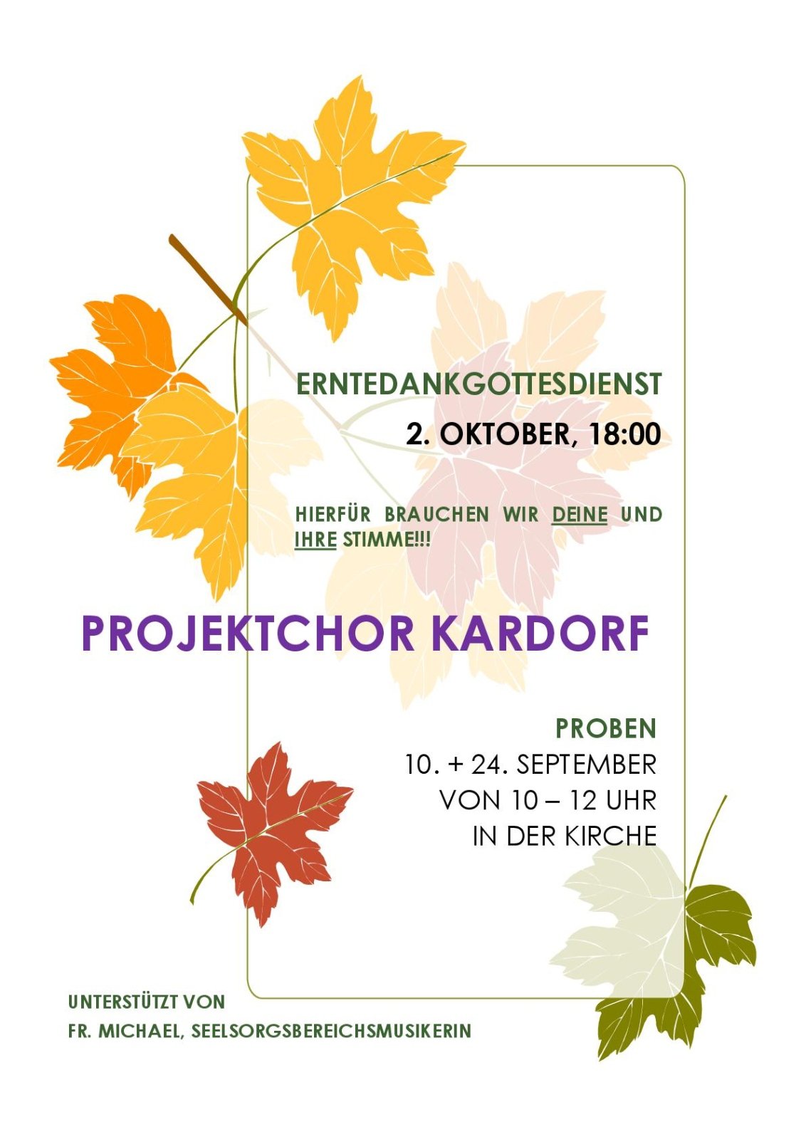 Projektchor - Kardorf Erntedank