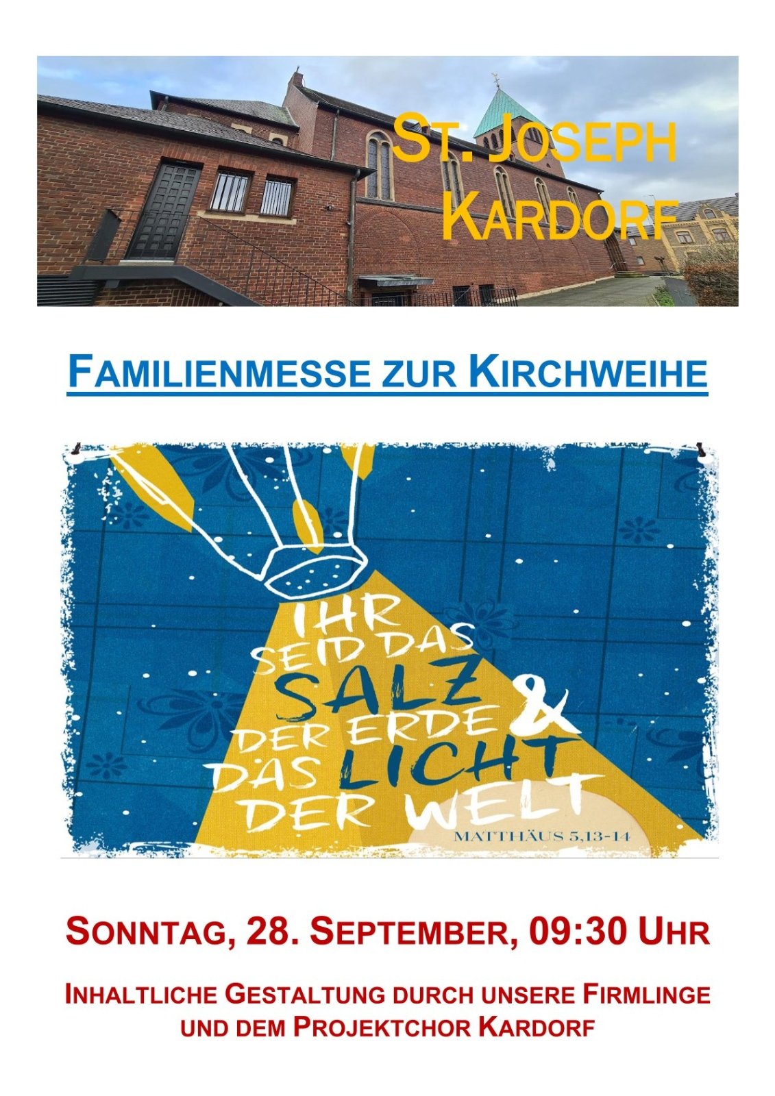 Familiengottesdienst Kirchweihfest 2025 - Aushang-1 (c) Pfarrer Silvio Eick